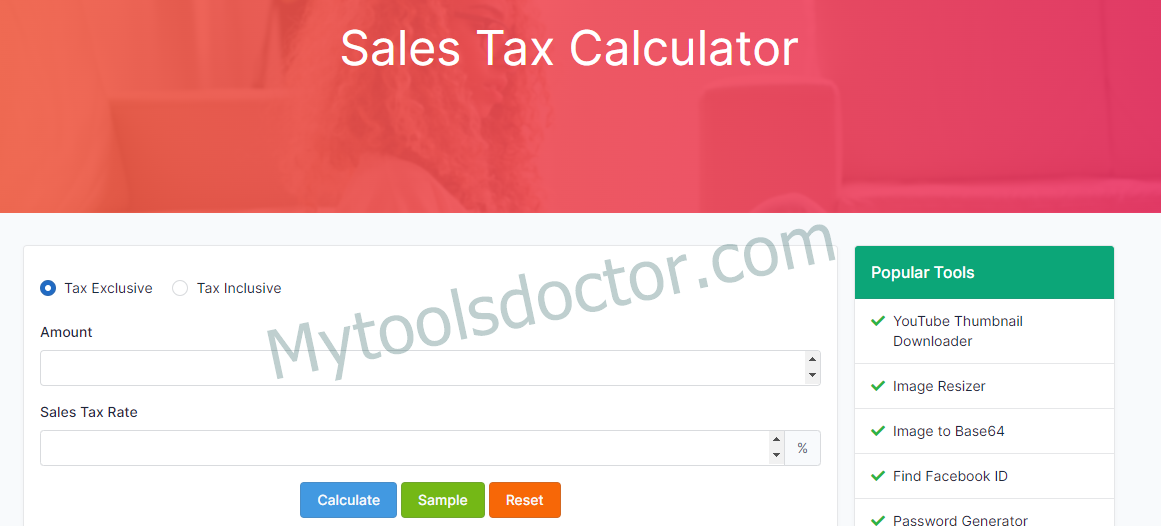 Sales Tax Calculator Online
